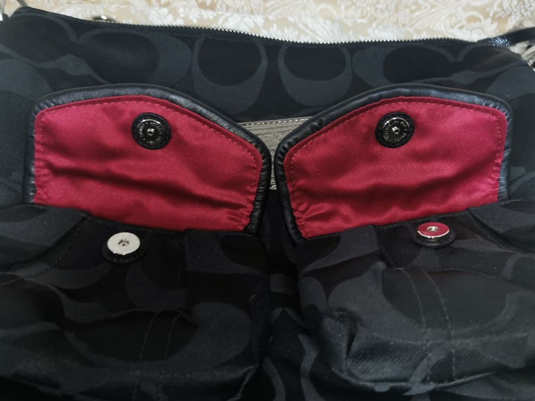 美品　COACH　ショルダーバッグ　poppy　2way　大容量　16495