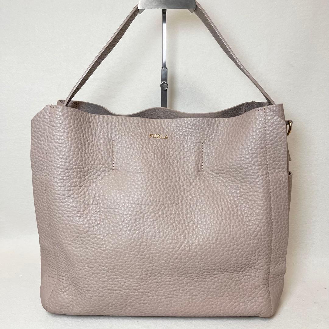 ☆極美品☆ フルラ カプリッチョ ホーボー ショルダーバッグ 2way ピンク