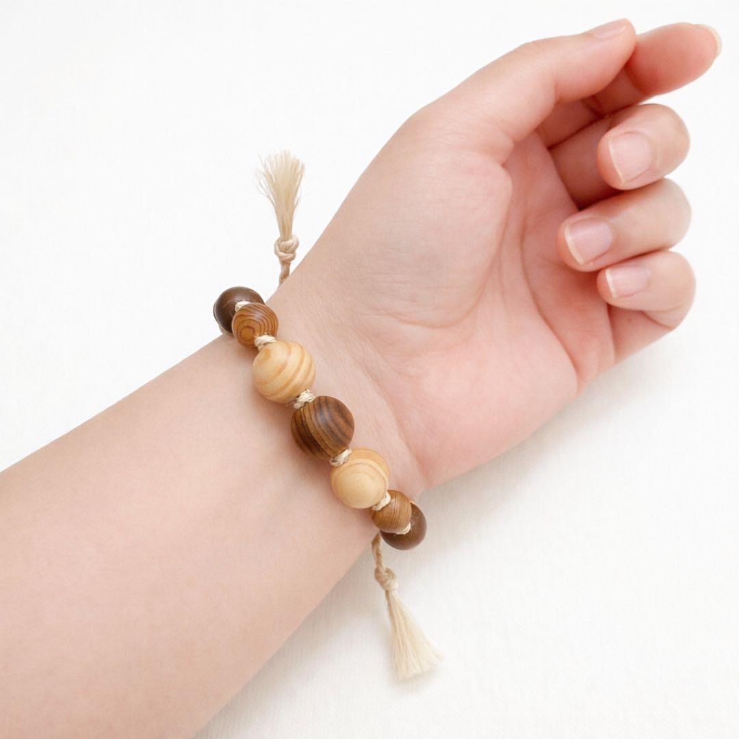 精麻と古代樹たちのブレスレット【杜の守り神】