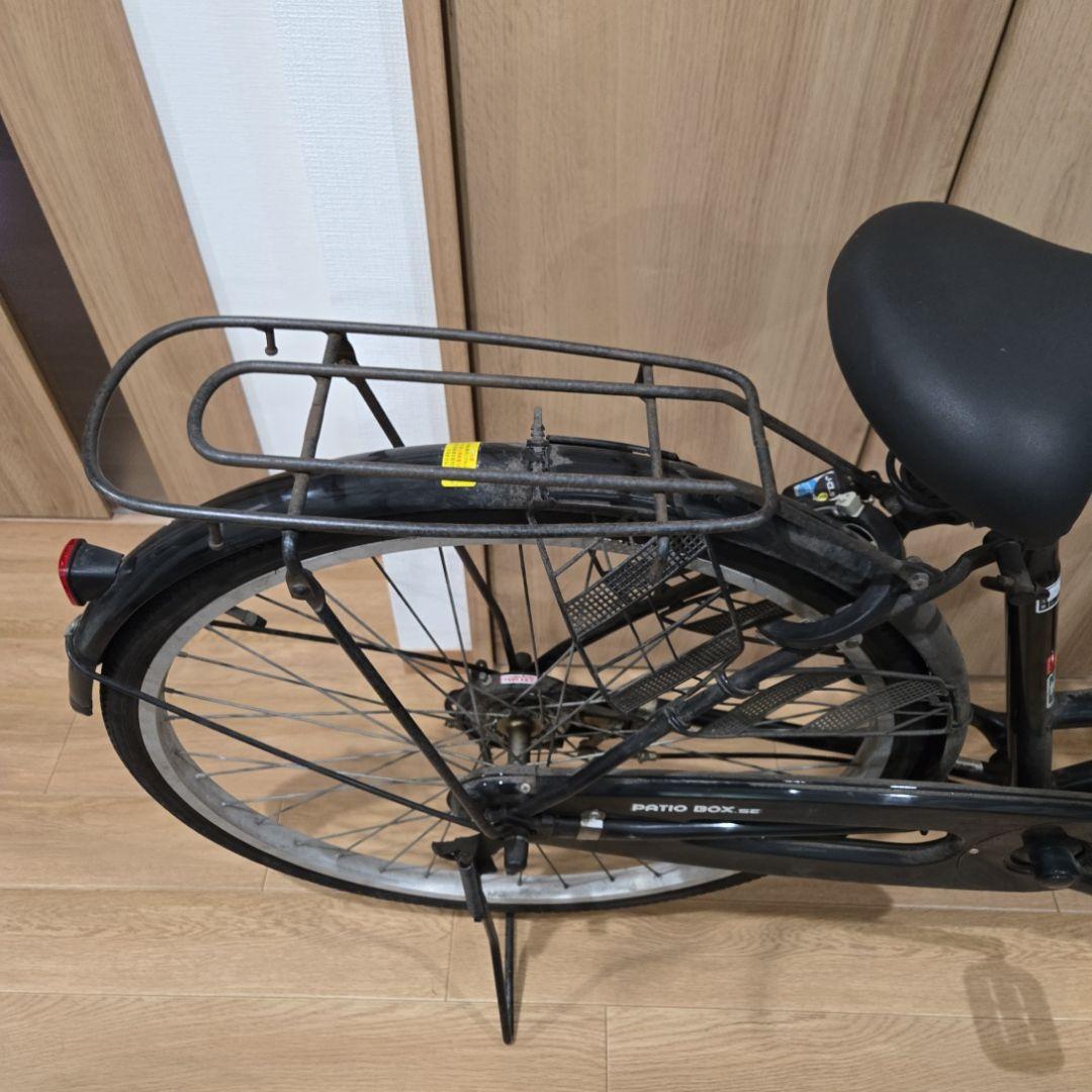 下関市引取限定 自転車 26インチ 黒 ライト付き 鍵付き