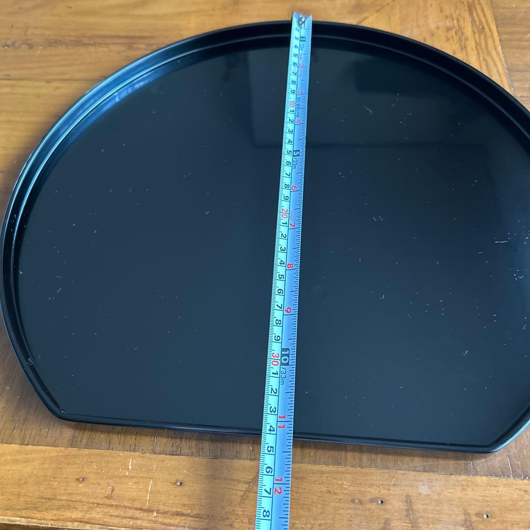 輪島塗り漆器　卓上膳　黒色円形漆器 大きめ　5客　木箱入り　美品お値下げしました