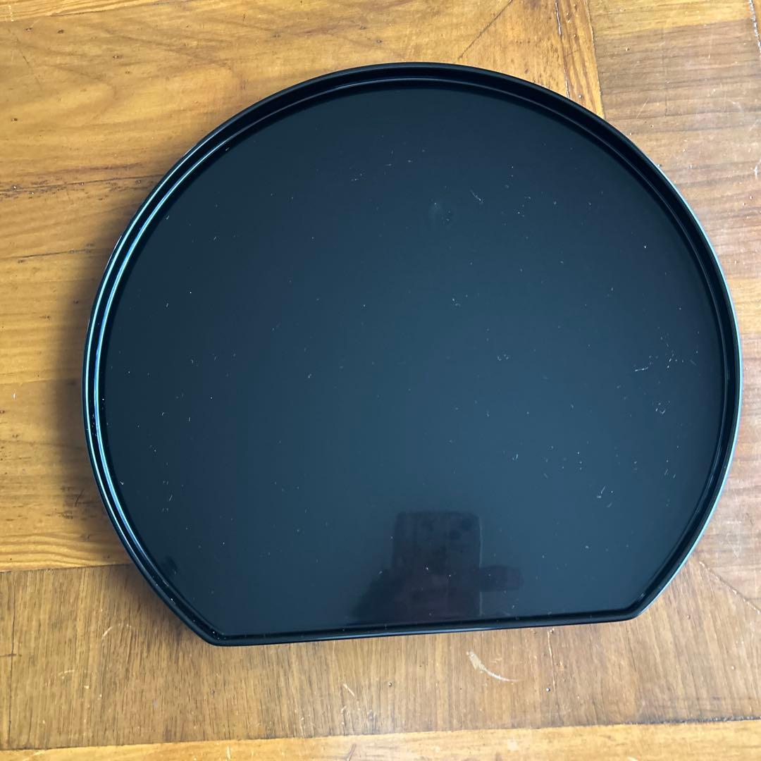 輪島塗り漆器　卓上膳　黒色円形漆器 大きめ　5客　木箱入り　美品お値下げしました