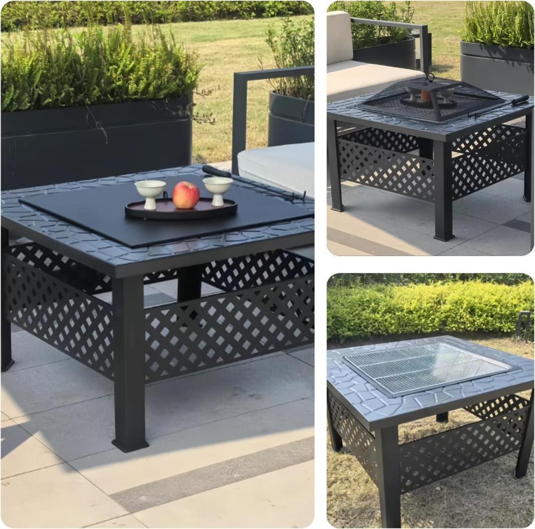 ファイヤーピット 焚き火台 テーブル バーベキュー 囲炉裏 焼肉 テーブル