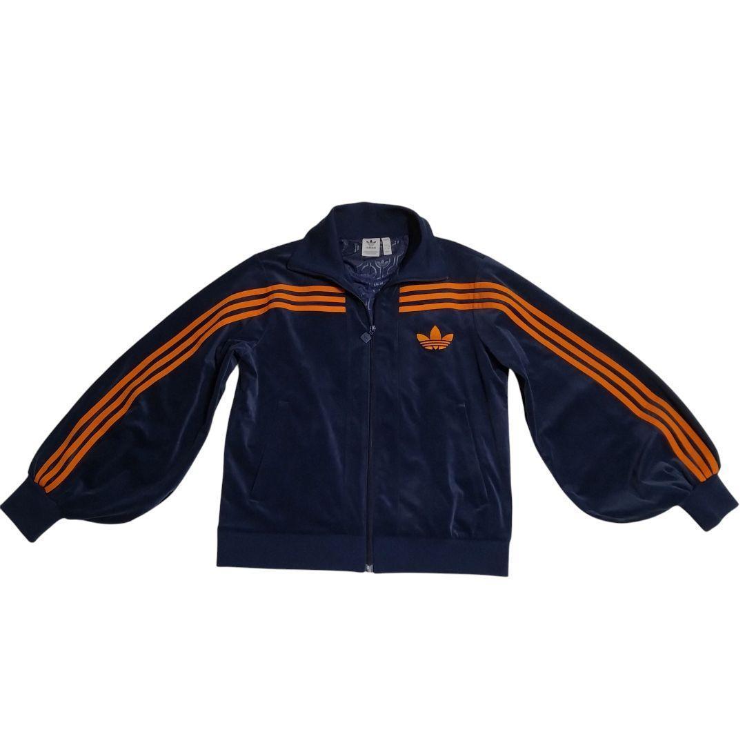 【美品 ベロア 2XL】adidas トラックジャケット ジャージ トレフォイル
