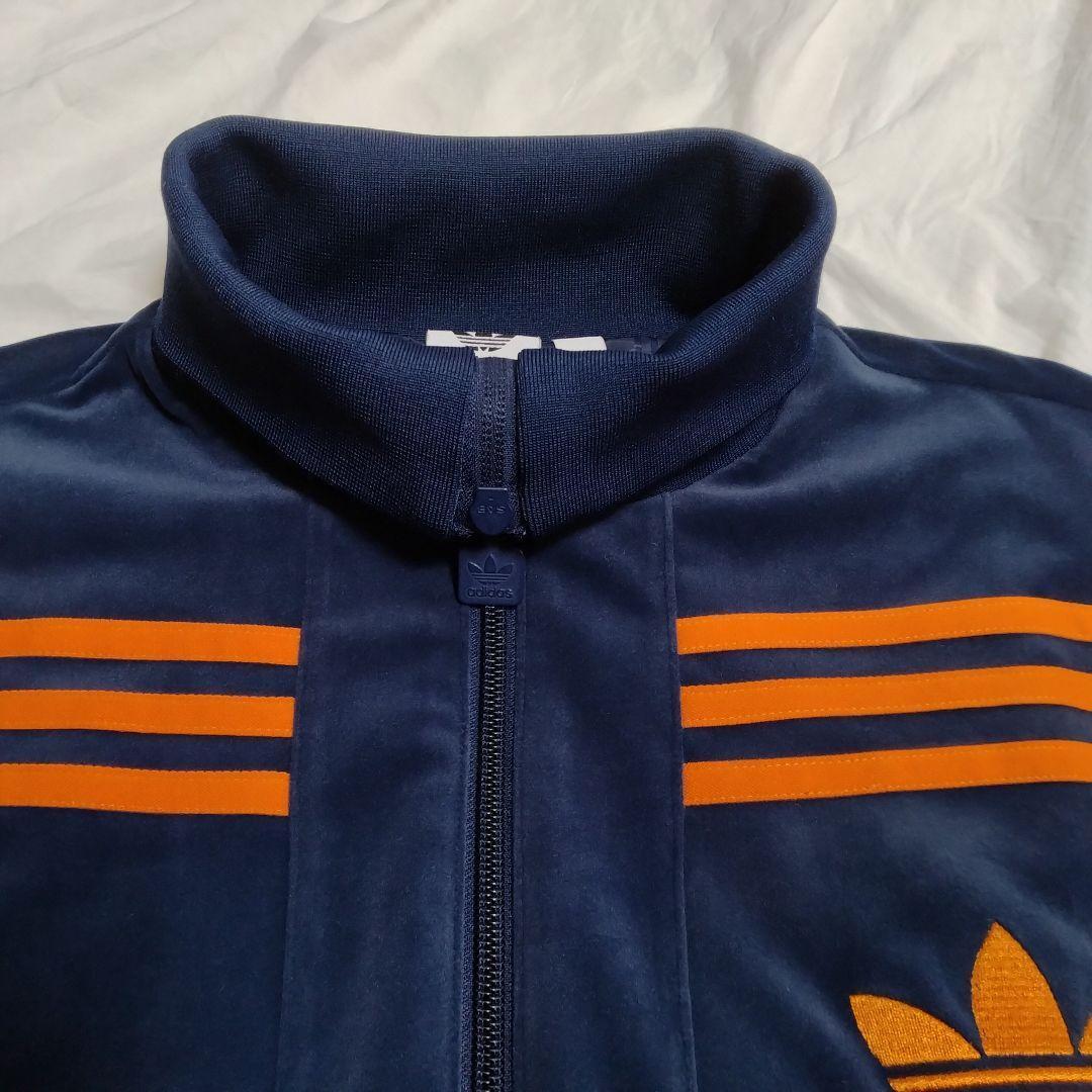 【美品 ベロア 2XL】adidas トラックジャケット ジャージ トレフォイル