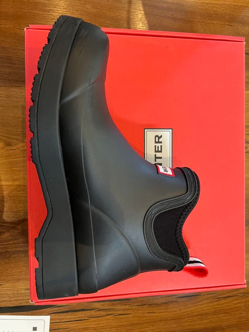 美品 26cm HUNTER ネオプレーン チェルシーブーツ ブラック US8