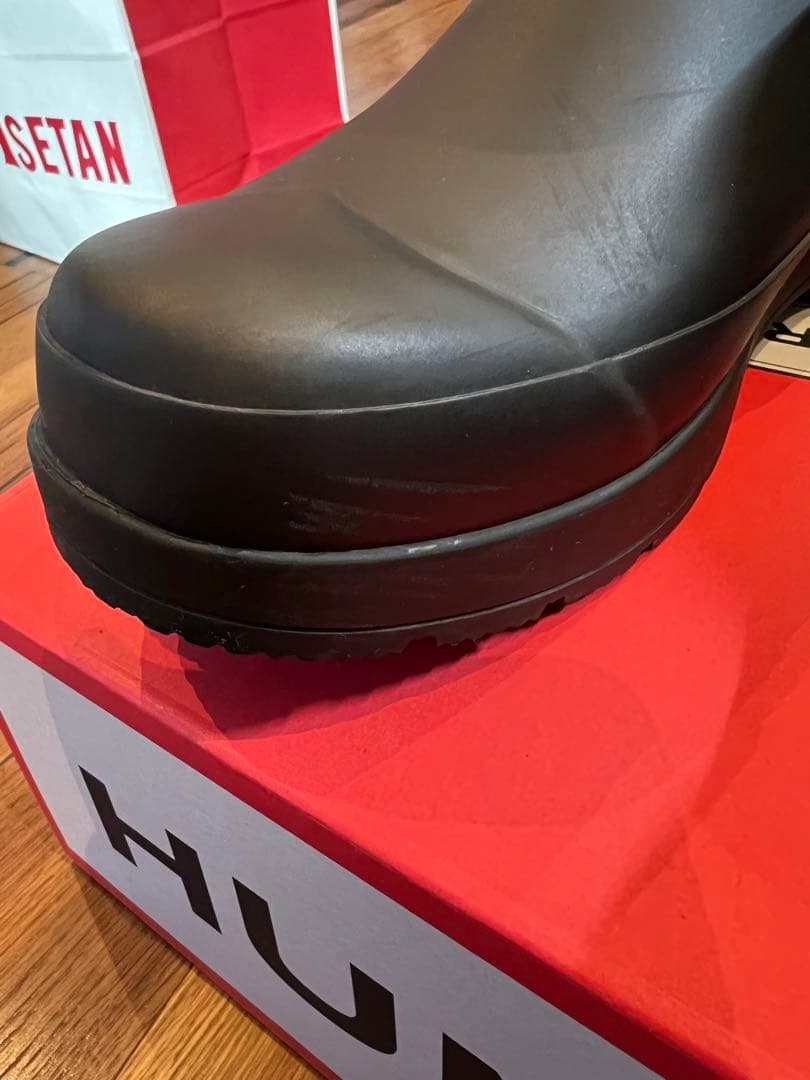 美品 26cm HUNTER ネオプレーン チェルシーブーツ ブラック US8