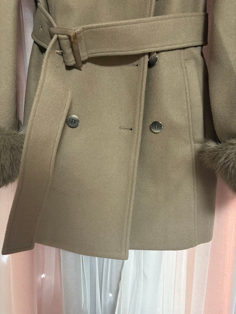 LIP SERVICE ケープライクフレアスリーブコート ブラウン