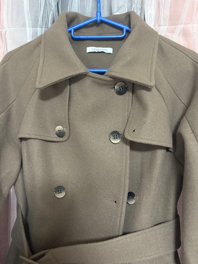 LIP SERVICE ケープライクフレアスリーブコート ブラウン