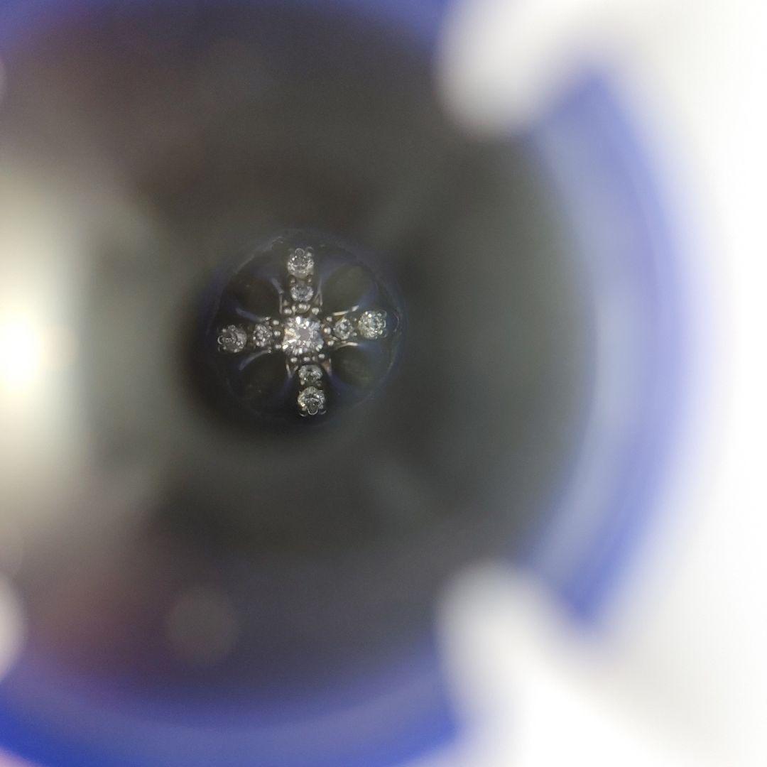 クロムハーツ クロスボール スタッドピアス ダイヤパヴェ/9石/鑑別書