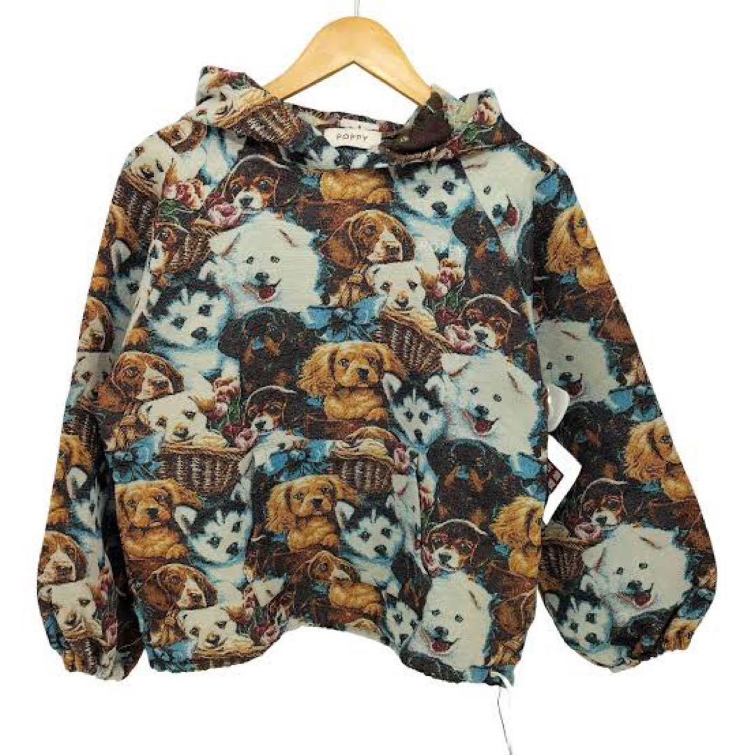 POPPY　あさぎーにょ　メニードッグゴブランパーカー