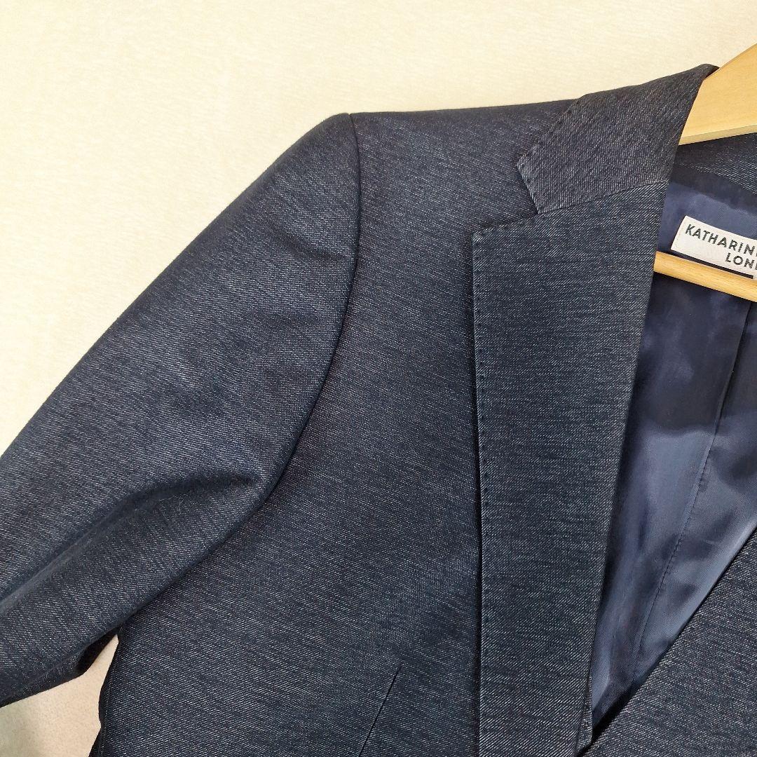 キャサリンハムネット　デニムストレッチ　スーツスリーピース　L　パンツM