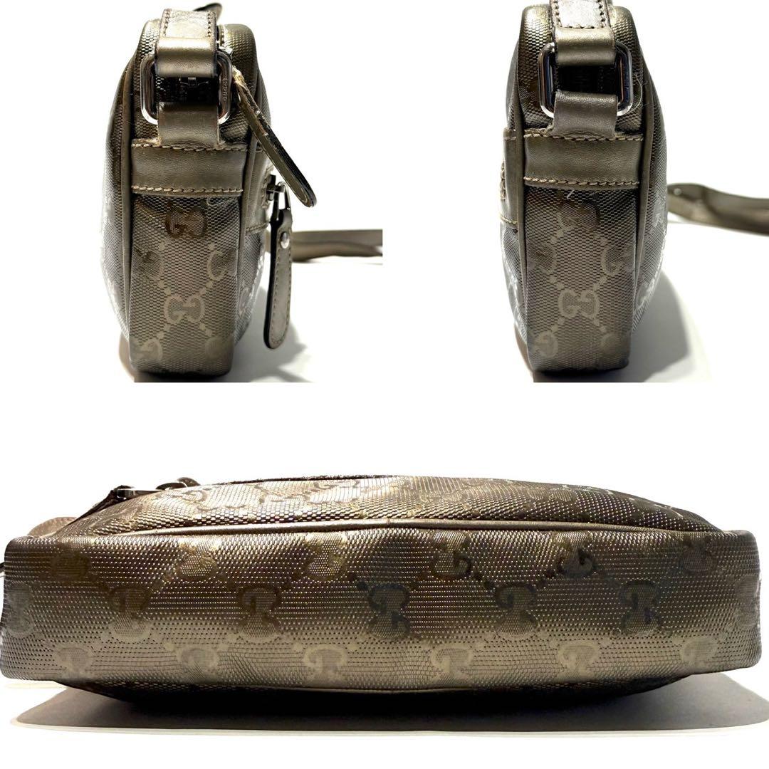 GUCCI グッチ ショルダーバッグ GGインプリメ PVC レザー ブラウン