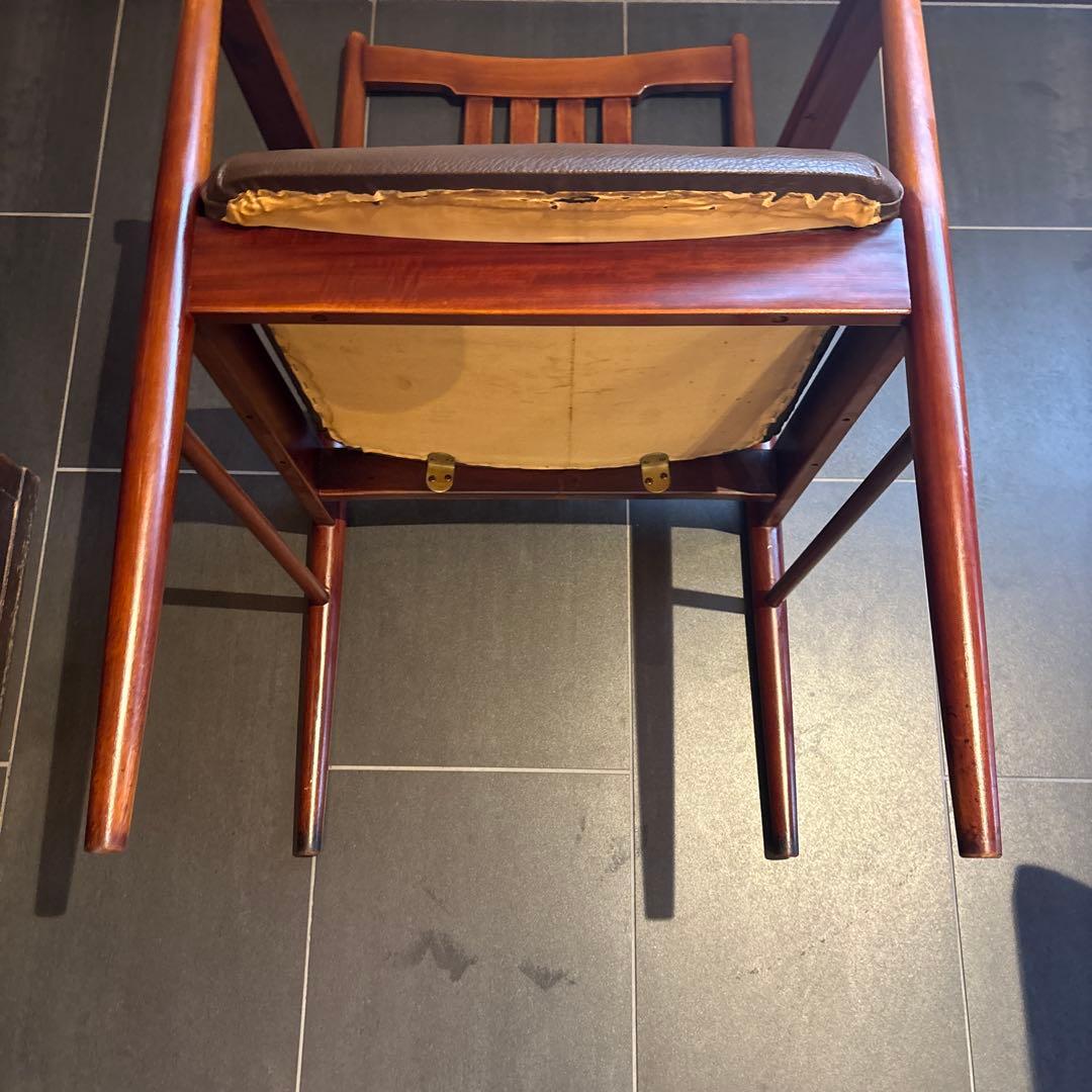 A)天童木工　ダイニングチェア　ブラジリアンローズウッド　希少　アームチェア