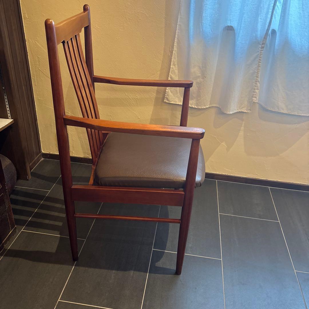 A)天童木工　ダイニングチェア　ブラジリアンローズウッド　希少　アームチェア