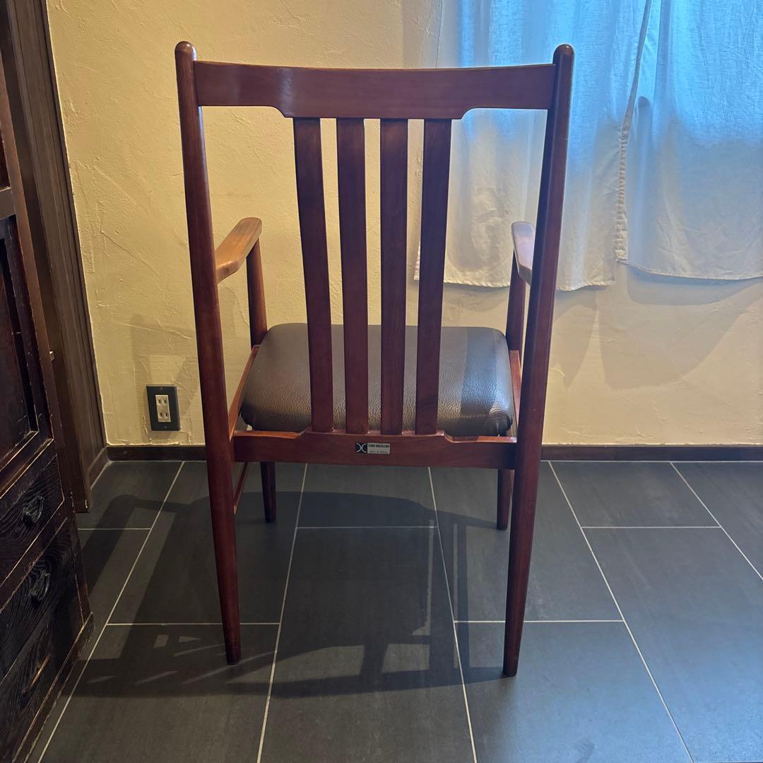 A)天童木工　ダイニングチェア　ブラジリアンローズウッド　希少　アームチェア