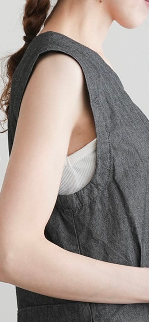 solamonat poche|ライトオンスシャンブレー ノースリオールインワン