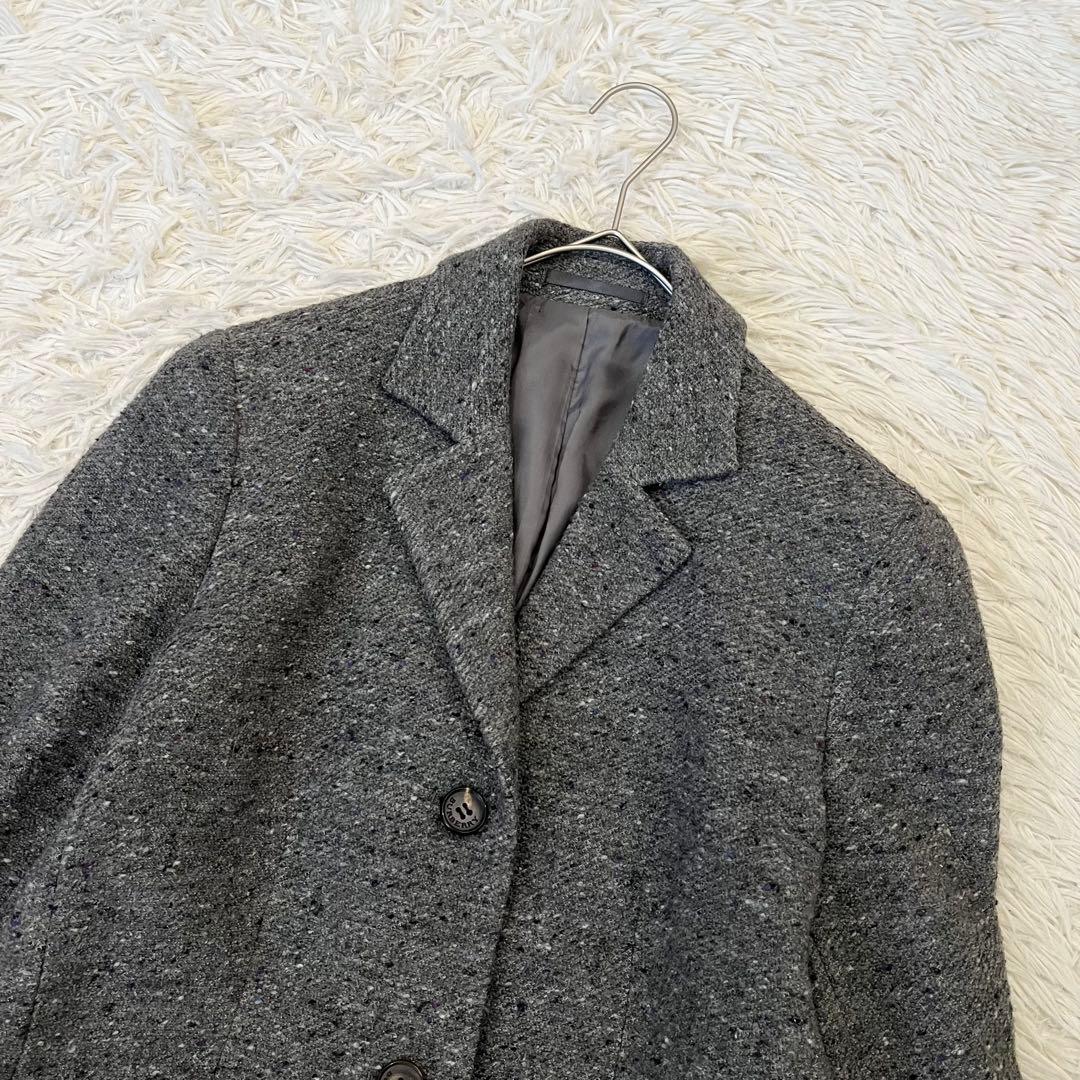 希少✨バーバリーロンドン　ショートコート　ジャケット　カシミヤ混　ツイード　42