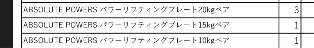 【直接受取】ABSOLUTE POWERSパワーリフティングプレート 170kg