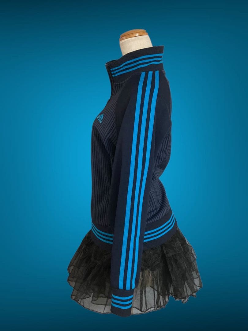 レアadidas3本線ストライプトラックジャケ平成ギャルy2kフェアリーグランジ