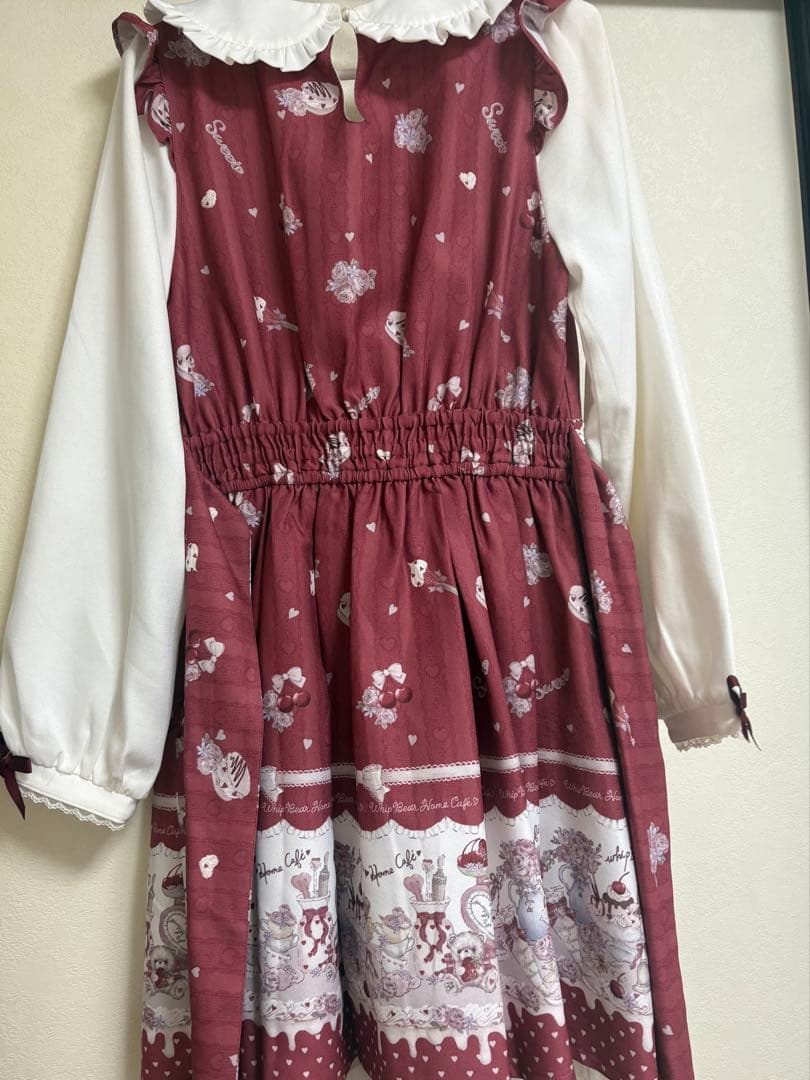 LIZLISA Whip Bear  Cafe柄ワンピース