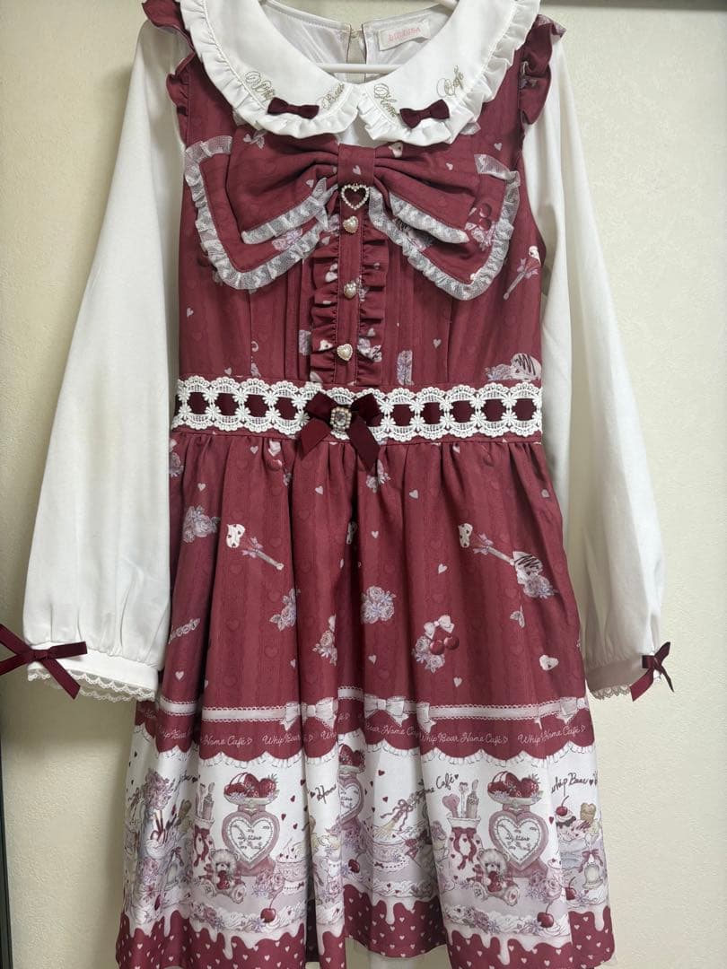 LIZLISA Whip Bear  Cafe柄ワンピース