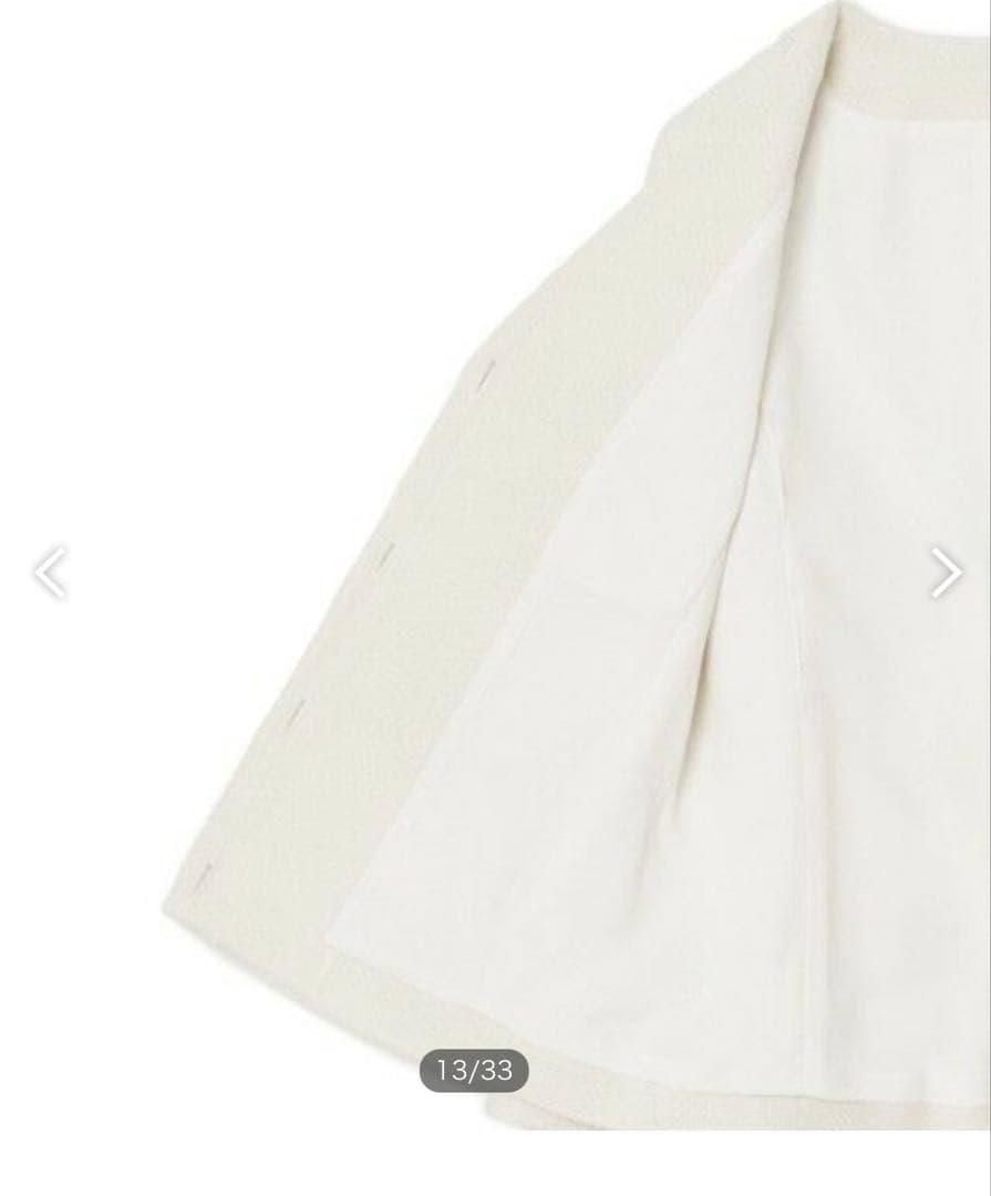 【未使用】ANAYI ウールプリペラVネックロングジャケット 38サイズ