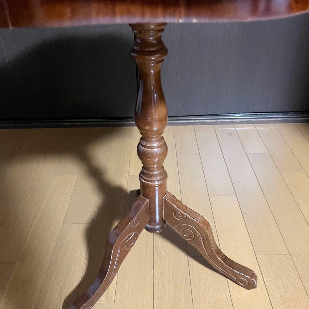 コーヒーテーブル 象嵌入り 艶あり輸入家具 アンティーク家具 イタリア ロココ調