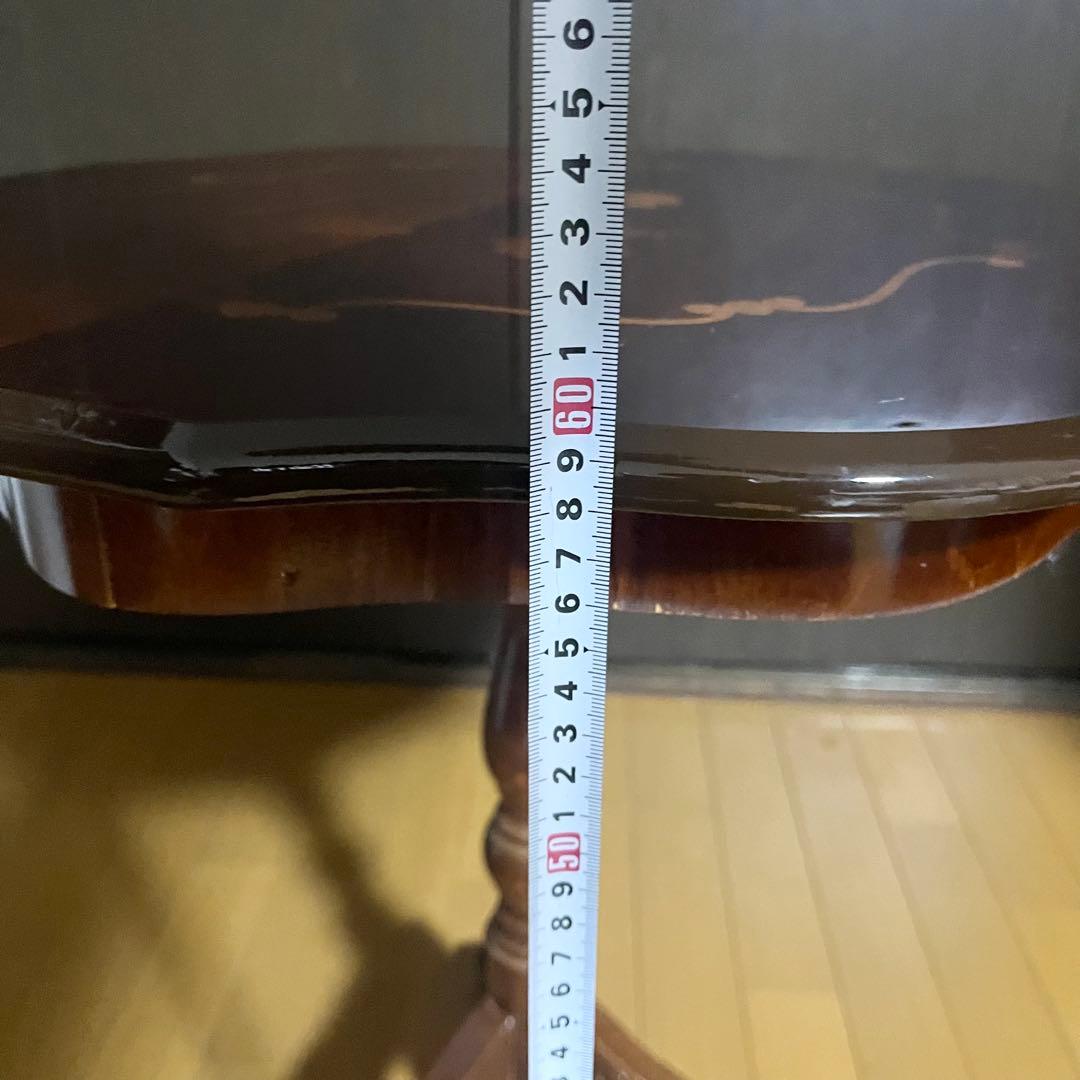 コーヒーテーブル 象嵌入り 艶あり輸入家具 アンティーク家具 イタリア ロココ調