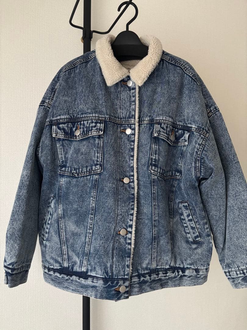 サマンサモスモス デニムボアジャケット　ブルー　新品
