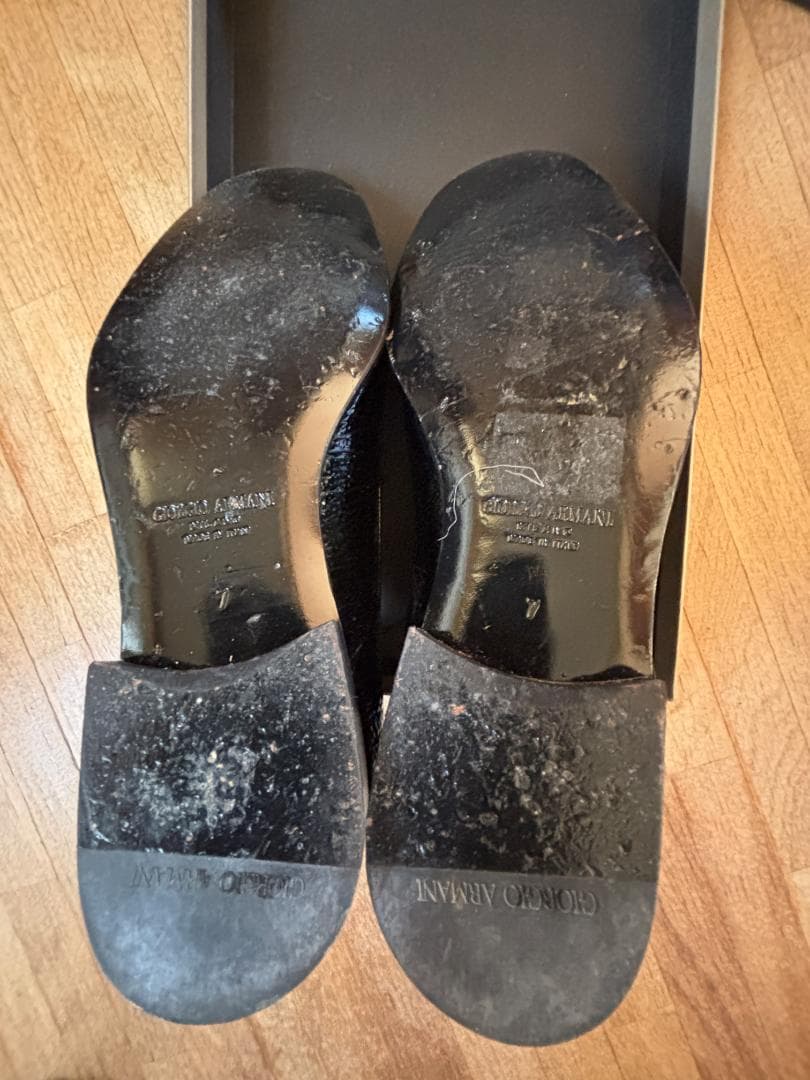 GIORGIO ARMANI エナメルドレスシューズ