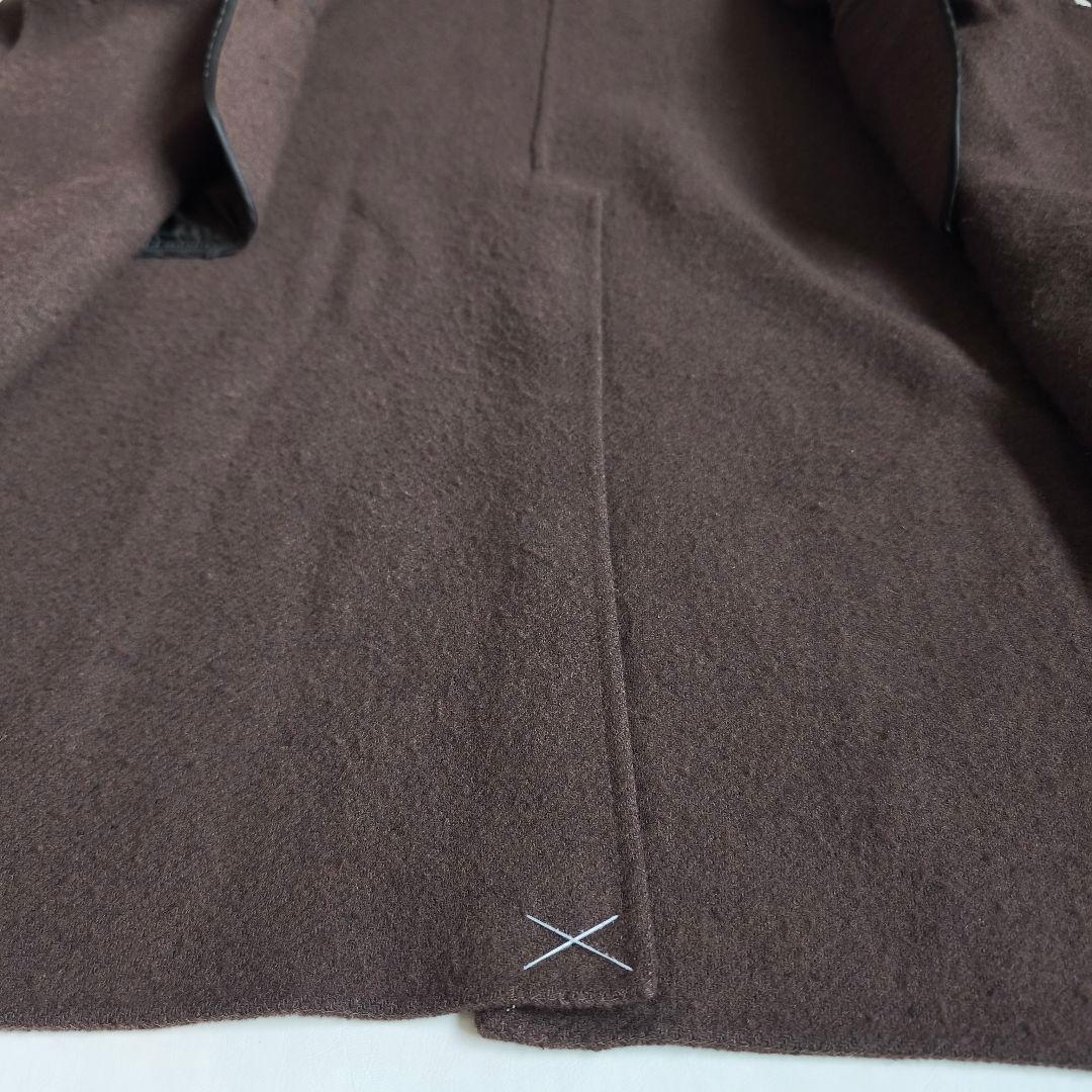 【美品】MUJI Labo カシミヤ混チェスターコート ダークブラウン