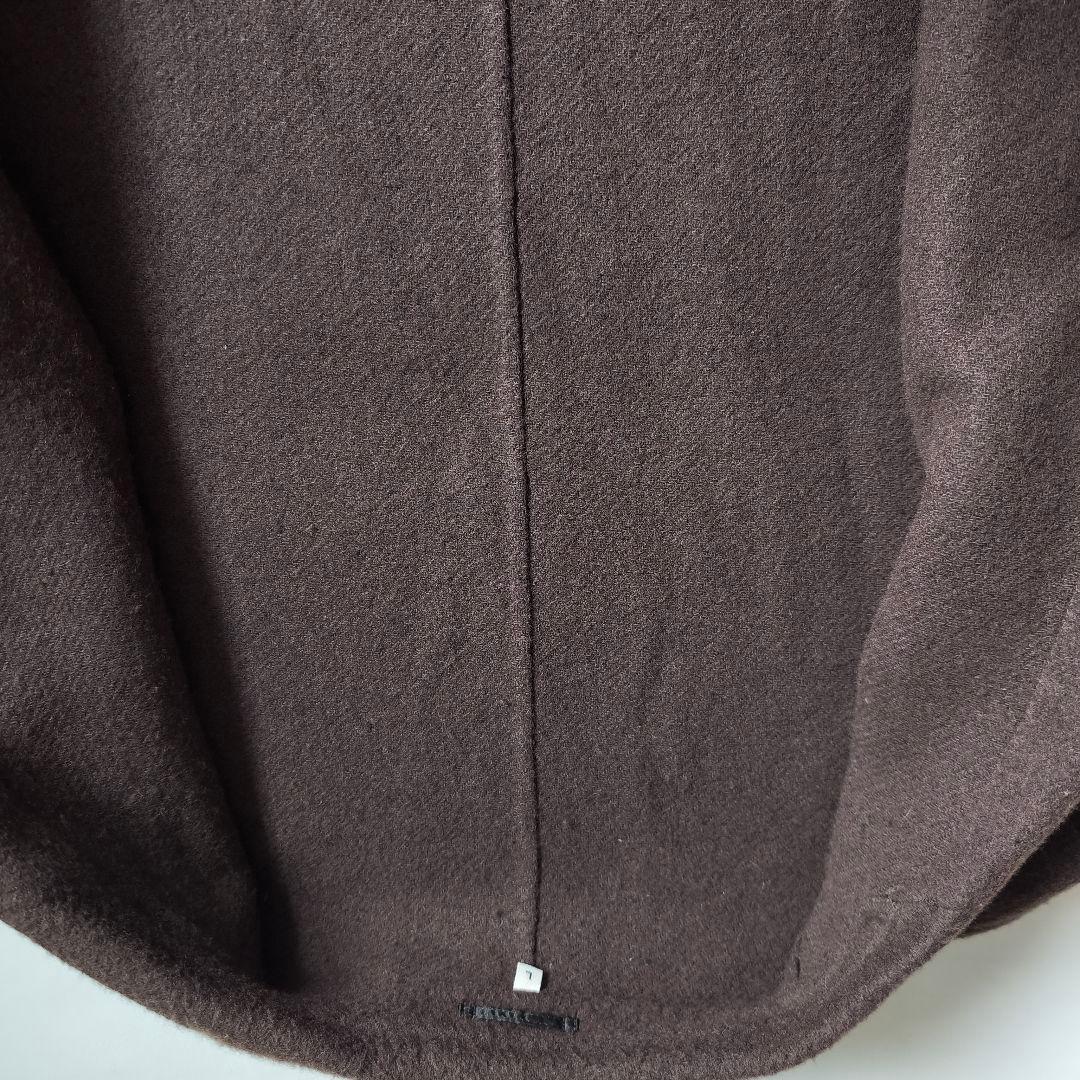【美品】MUJI Labo カシミヤ混チェスターコート ダークブラウン