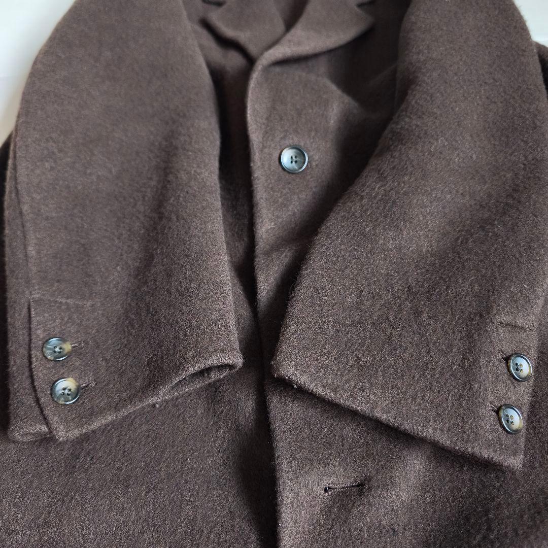 【美品】MUJI Labo カシミヤ混チェスターコート ダークブラウン