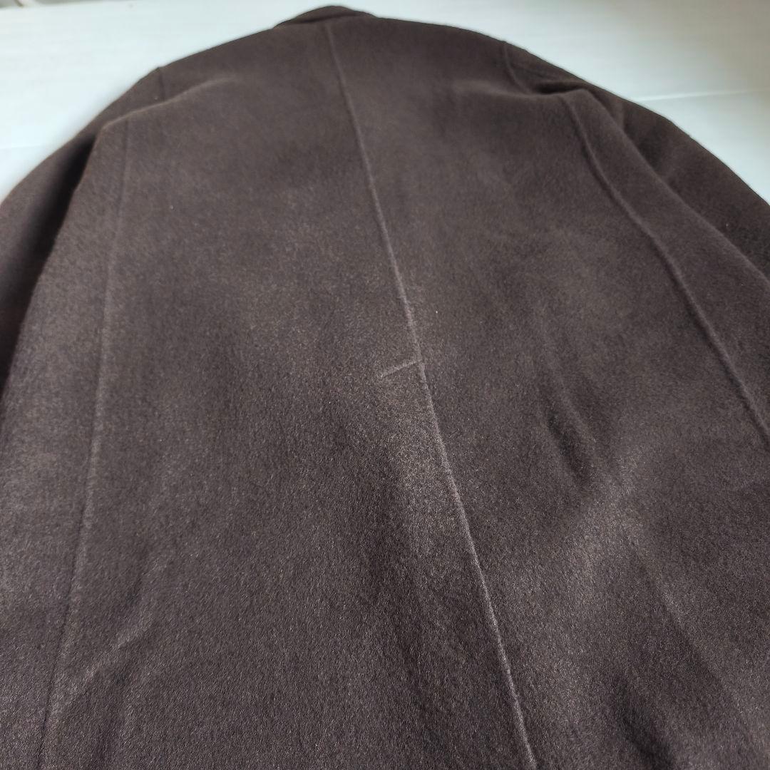 【美品】MUJI Labo カシミヤ混チェスターコート ダークブラウン