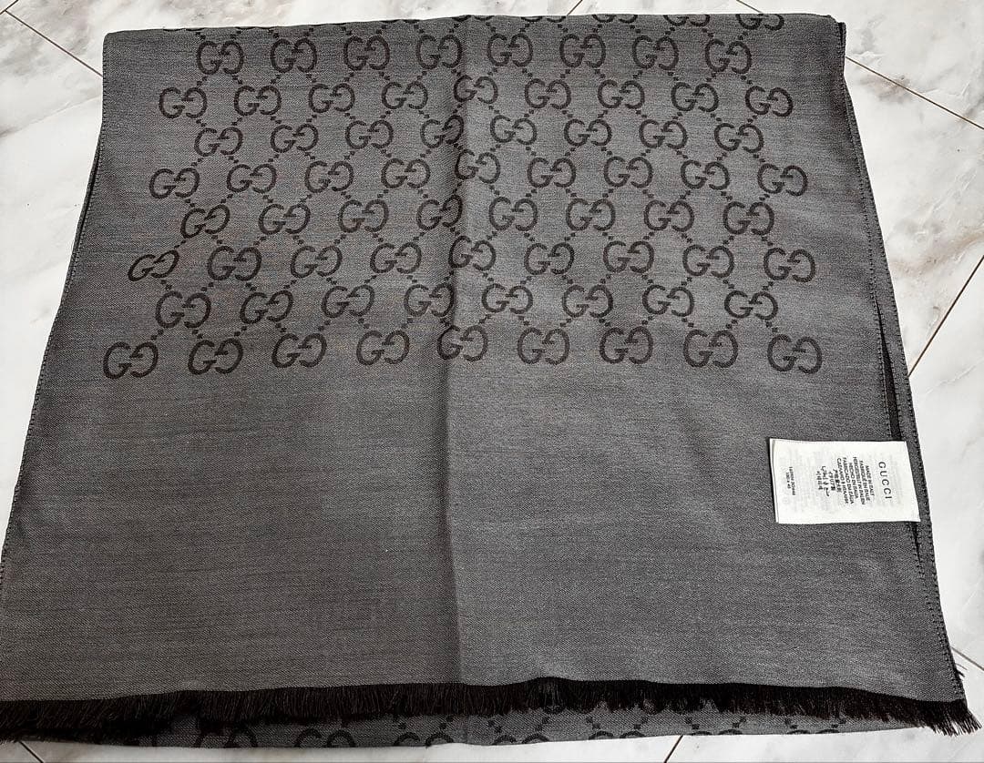 グッチGUCCI ストール ショール マフラー スカーフ ブラウンGG柄