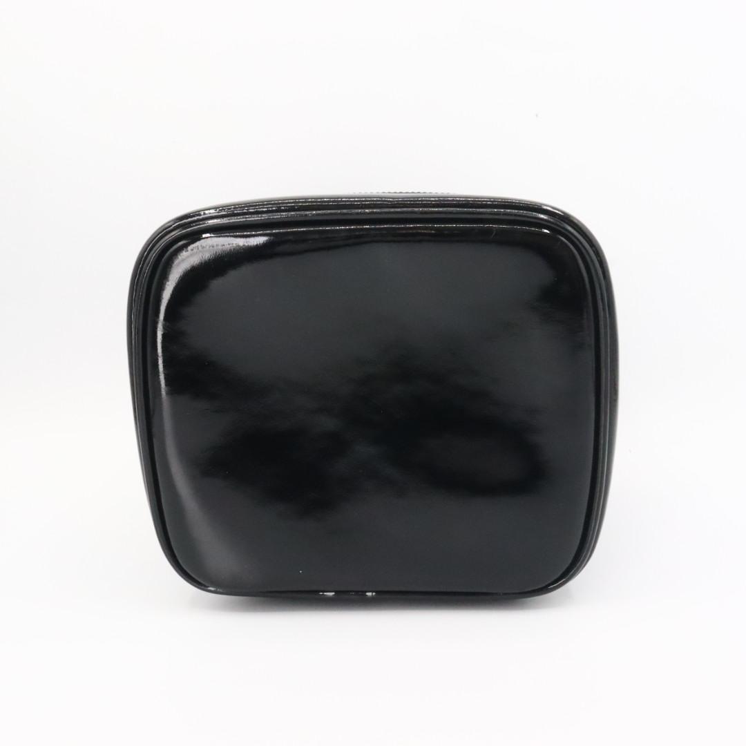 美品　シャネル　エナメル　ココマーク　バニティバッグ　ブラック