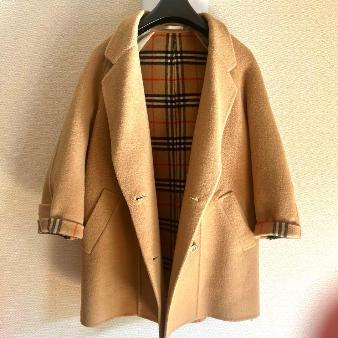 バーバリー ノバチェック ウールコート BURBERRY キャメル ベージュ