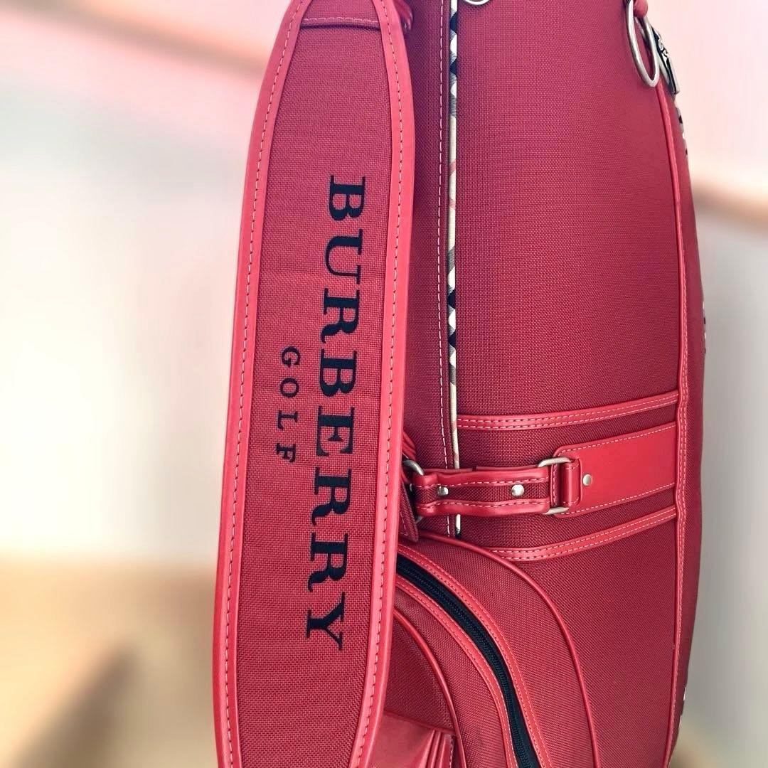 希少　BURBERRY GOLF バーバリーゴルフキャディーバッグ　レッド