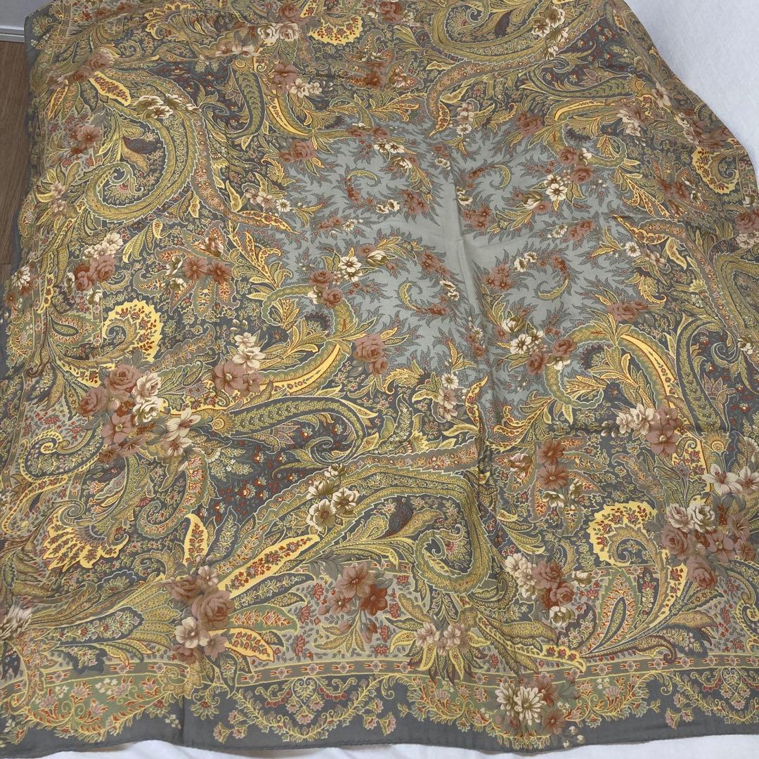 エトロ　140×140 ウールシルク大判ショール