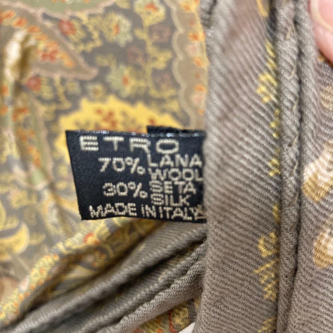 エトロ　140×140 ウールシルク大判ショール