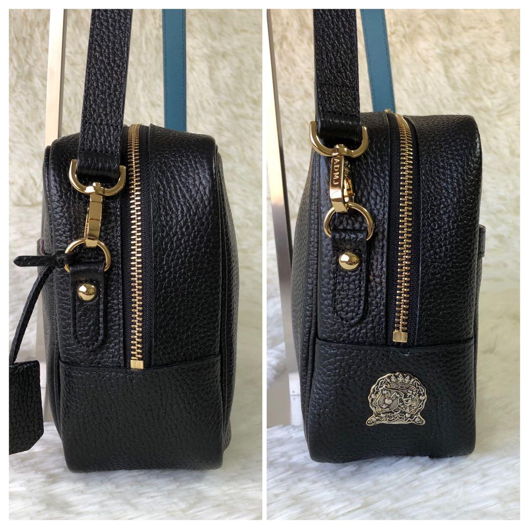 希少 A.D.M.J. ショルダーバッグ カメラバッグ スクエア シボ革