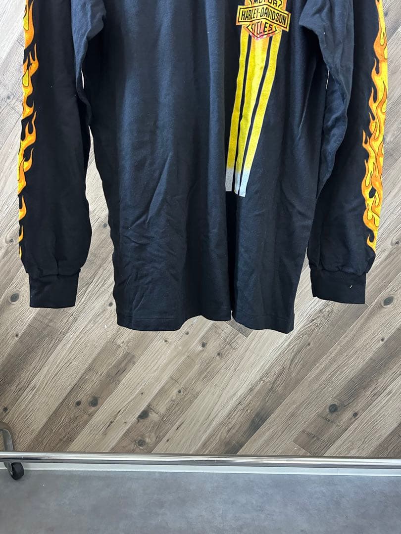 90s デッドストック ハーレーダビッドソン ロゴ ファイヤーパターン ロンT