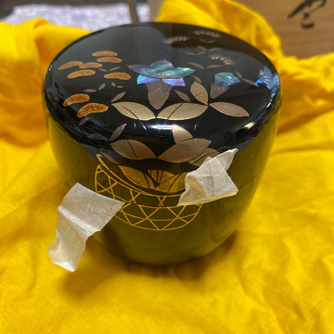 正抱　なつめ　ききょう　花籠　棗　輪島塗　☆正抱☆ 縄手昌晴作