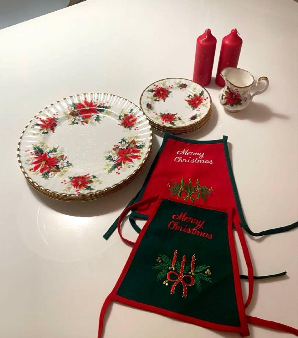 クリスマスポインセチア 食器セット12月15日まで