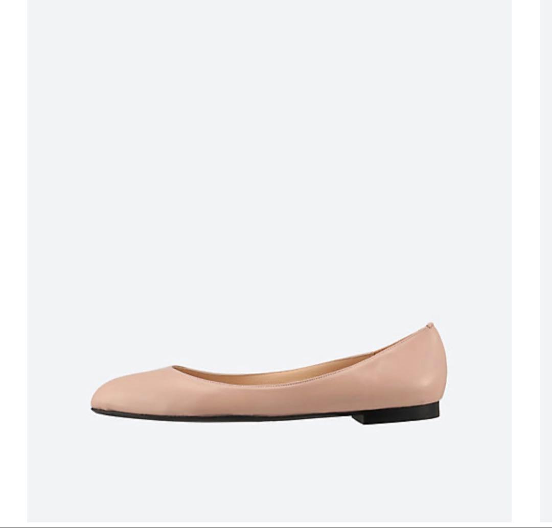 FABIO RUSCONI ベージュ ポインテッドトゥ フラットシューズ