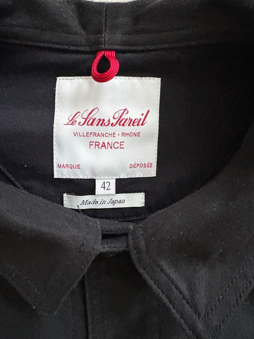 Le Sans Pareil ブラックカバーオール 42 ブラックモールスキン