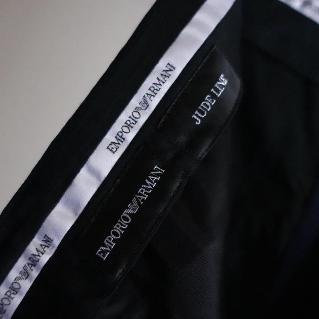 【イタリア製】EMPORIO ARMANI ウールソラーロ　セミワイドスラックス