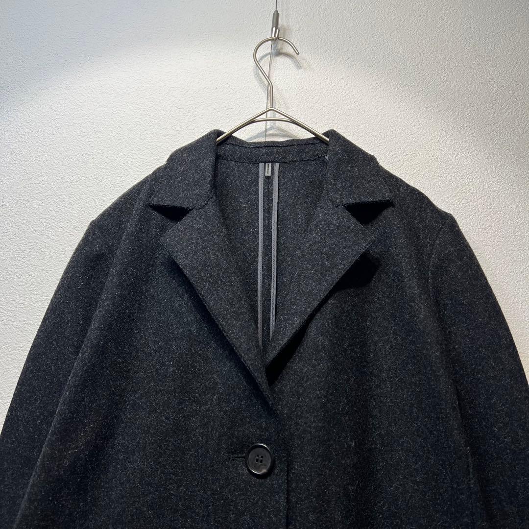 希少 美品 JIL SANDER ウール 3B デザインチェスターコート 36
