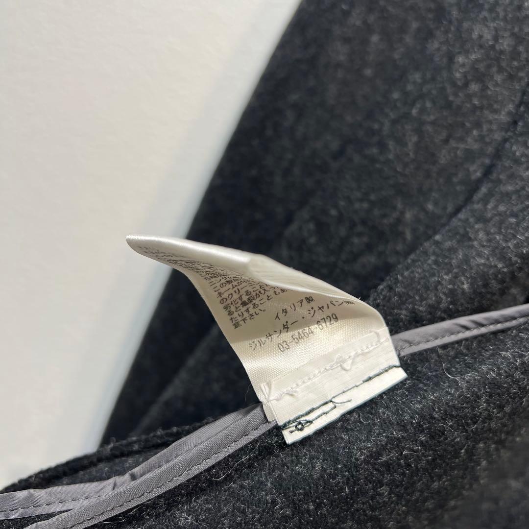 希少 美品 JIL SANDER ウール 3B デザインチェスターコート 36